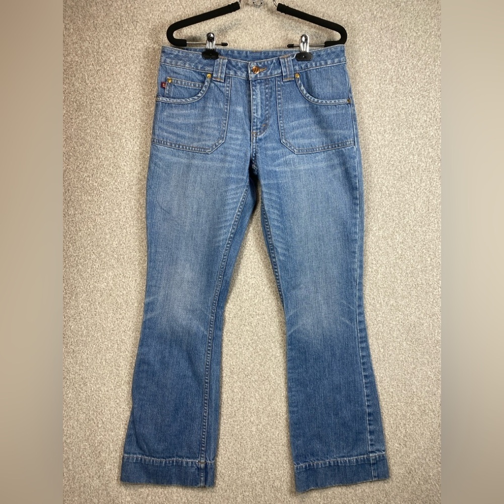 Wrangler bootcut jeans size 31 flap pocket light wash cowgirl rodeo retro